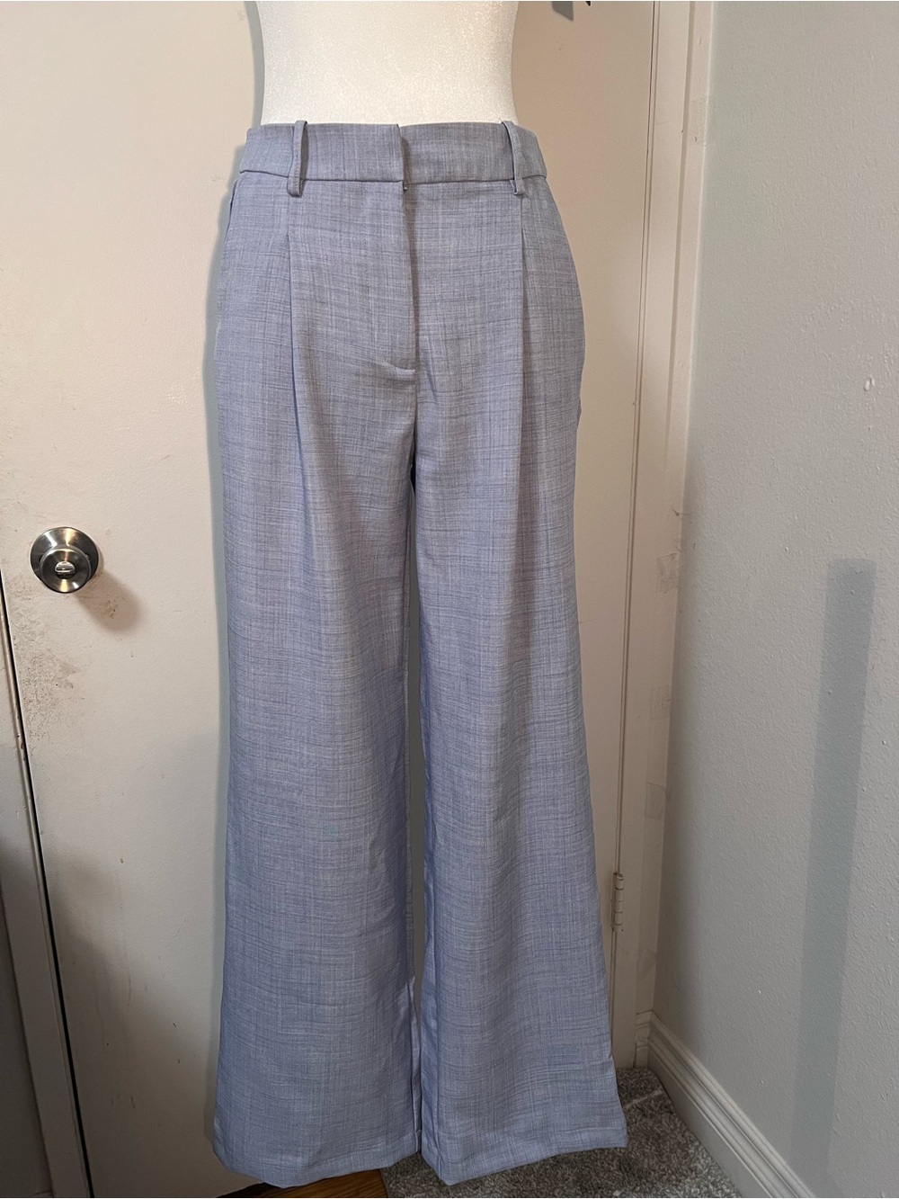 Vero Moda Wide-Leg Trousers in Soft Blue